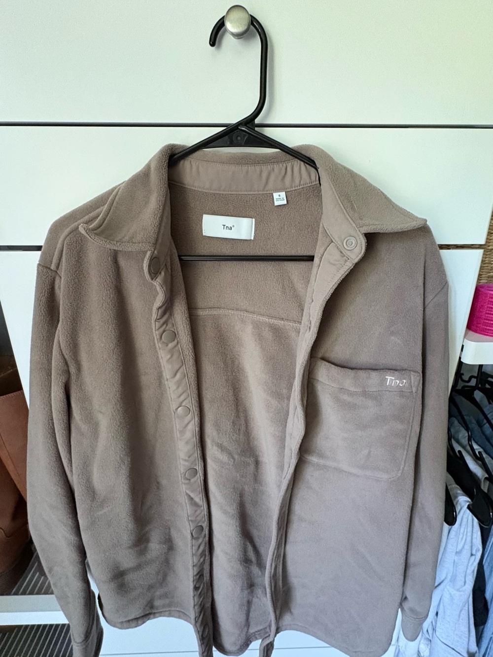 ARITZIA TNA Taupe Teddy Jacket